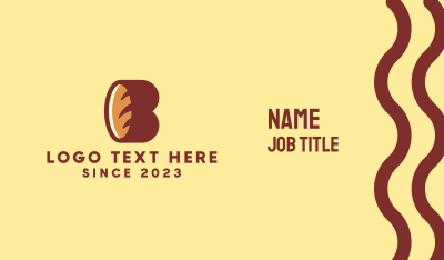 Bread Letter B Business Card