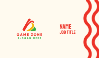 Colorful A Triangle  Business Card