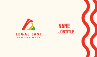 Colorful A Triangle  Business Card