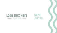 Sans Serif Business Card example 3