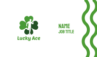 Lucky Run Four Leaf Clover Business Card Image Preview