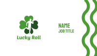 Lucky Run Four Leaf Clover Business Card Image Preview