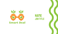 Geek Carrot Glasses Business Card Image Preview