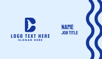 Blue Fish Tail Letter B Business Card