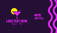 Purple Cocktail Bar Business Card Design