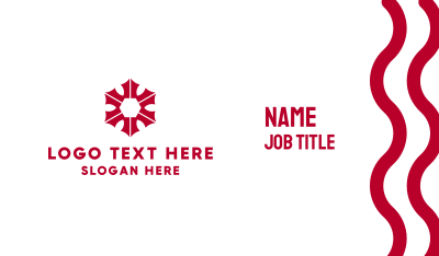 Simple Red Company  Business Card