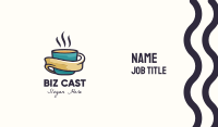 Hot Coffee Cup Business Card