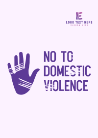 No to Domestic Violence Poster