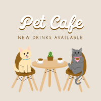 Pet Cafe Free Drink Instagram Post