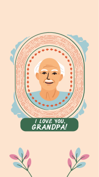 Greeting Grandfather Frame Facebook Story