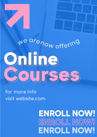 Online Courses Enrollment Flyer Design