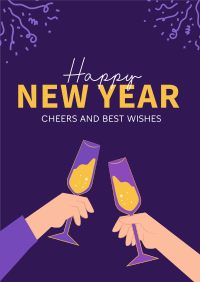 Cheers To New Year Poster