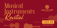 Music Instrument Rental Twitter Post