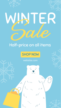 Polar Bear Shopping Instagram Story Design