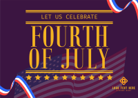 4th of July Greeting Postcard