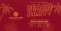 Beach Club Party Facebook Ad