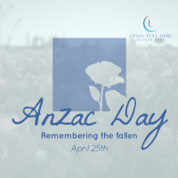 Remembering Anzac Linkedin Post Design