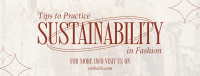 Sustainable Fashion Tips Facebook Cover Design