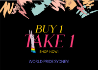 World Pride Sydney Promo Postcard