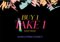 World Pride Sydney Promo Postcard Image Preview