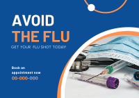 Get Your Flu Shot Postcard