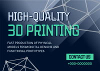 Quality 3D Printing Postcard