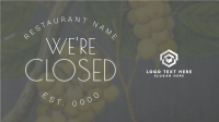 Rustic Closed Restaurant Facebook Event Cover