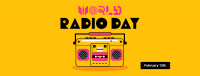 Radio Day Retro Facebook Cover