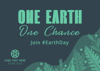 One Earth One Chance Celebrate Postcard