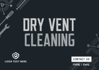 Dryer Cleaner Postcard Design