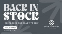 Minimalist Back In Stock Facebook Event Cover