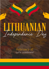 Modern Lithuanian Independence Day Poster Design