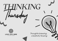 Thinking Thursday Thoughts Postcard