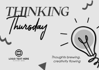 Thinking Thursday Thoughts Postcard Design