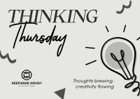 Thinking Thursday Thoughts Postcard Image Preview