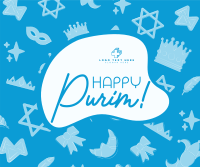 Purim Symbols Facebook Post