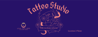 Skull Snake Tattoo Facebook Cover Image Preview