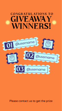 Giveaway Winners Stamp Instagram Story