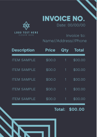 Minimalist Corner Tiles Invoice Image Preview