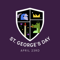 St. George's Day Shield Linkedin Post