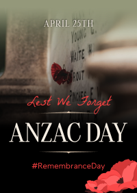 Silhouette Anzac Day Poster