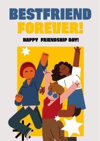 Embracing Friendship Day Poster