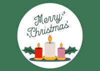 Christmas Candles Postcard