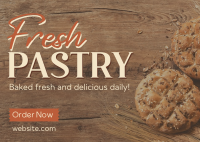 Rustic Pastry Bakery Postcard