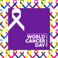 Cancer Day Ribbons Instagram Post
