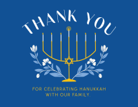 Hanukkah Light Thank You Card