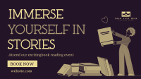 Minimalist Book Day Facebook Event Cover