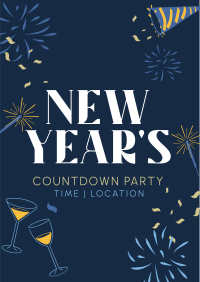 New Year Sparklers Countdown Flyer