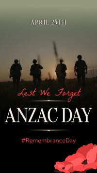 Silhouette Anzac Day Facebook Story