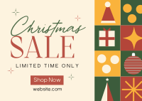 Christmas Holiday Shopping  Sale Postcard